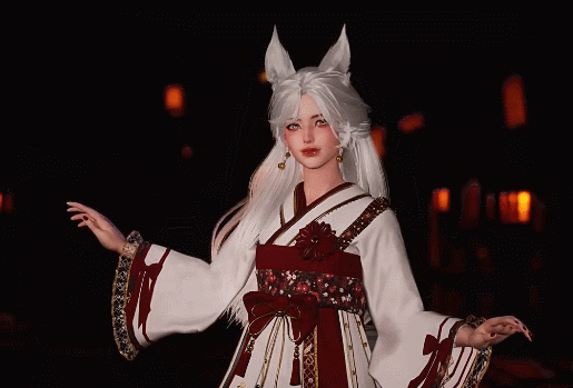 UE4虚幻5影视级国风奇幻仙侠场景古代人物可爱美女角色狐狸3D模型