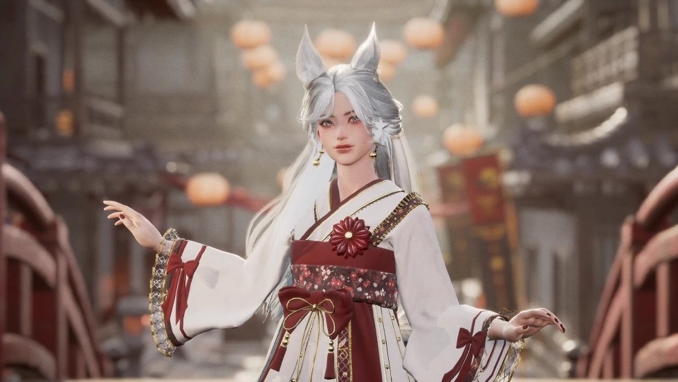 UE4虚幻5影视级国风奇幻仙侠场景古代人物可爱美女角色狐狸3D模型