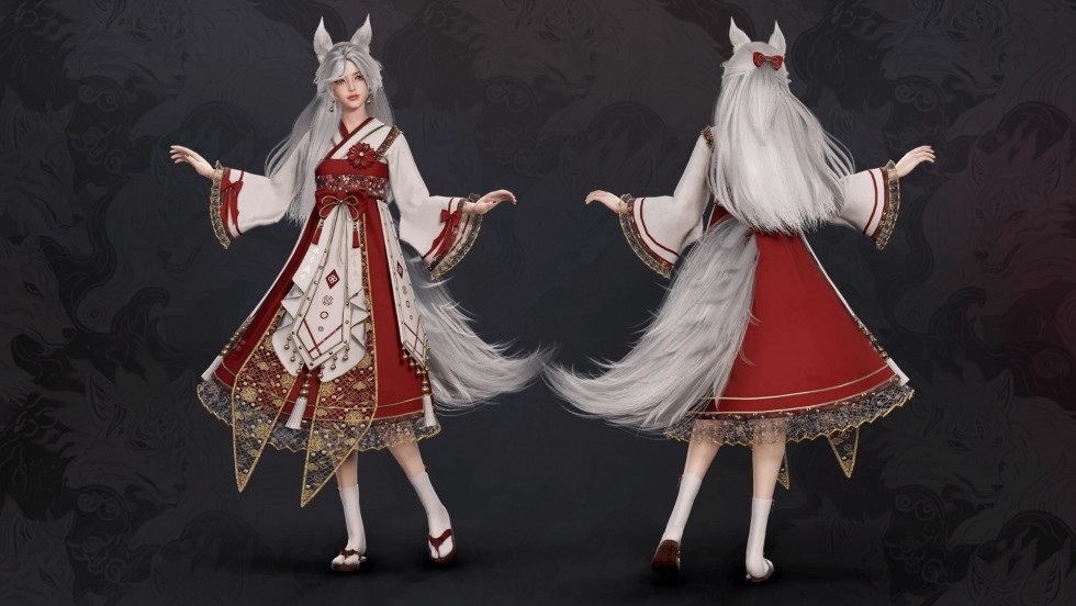 UE4虚幻5影视级国风奇幻仙侠场景古代人物可爱美女角色狐狸3D模型
