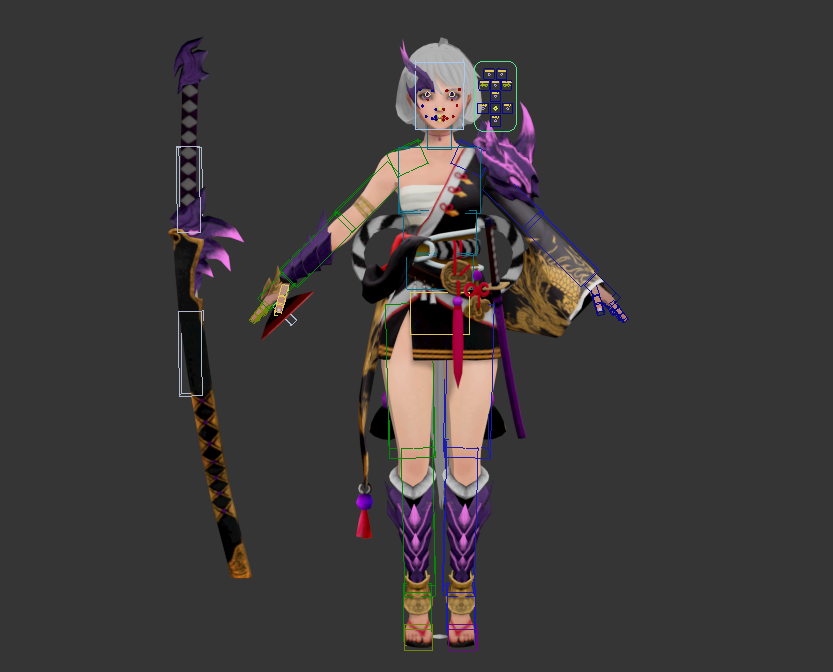 女武士bip带表情绑定