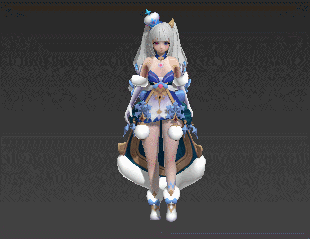 一套游戏女角色3dmax动作源文件