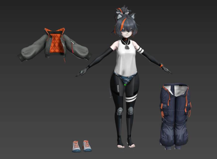 狼娘模型带绑定