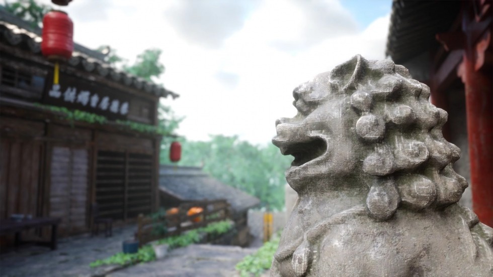 UE5虚幻5 Modular Chinese mountain town 模块化中国古城场景