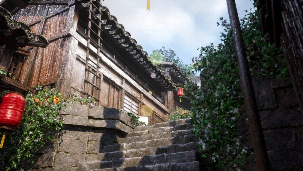 UE5虚幻5 Modular Chinese mountain town 模块化中国古城场景