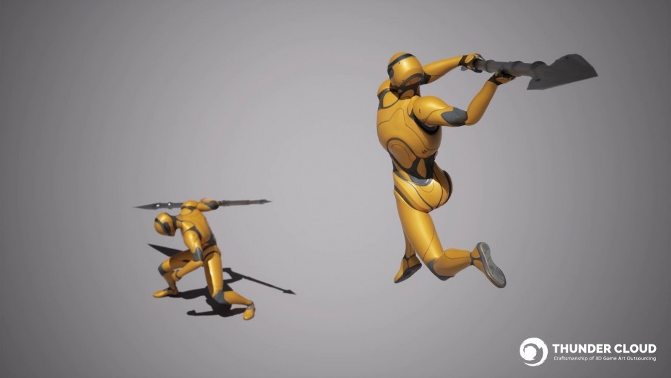 UE5.4虚幻5 Sword and Spear Animation 剑与矛游戏人物动画包