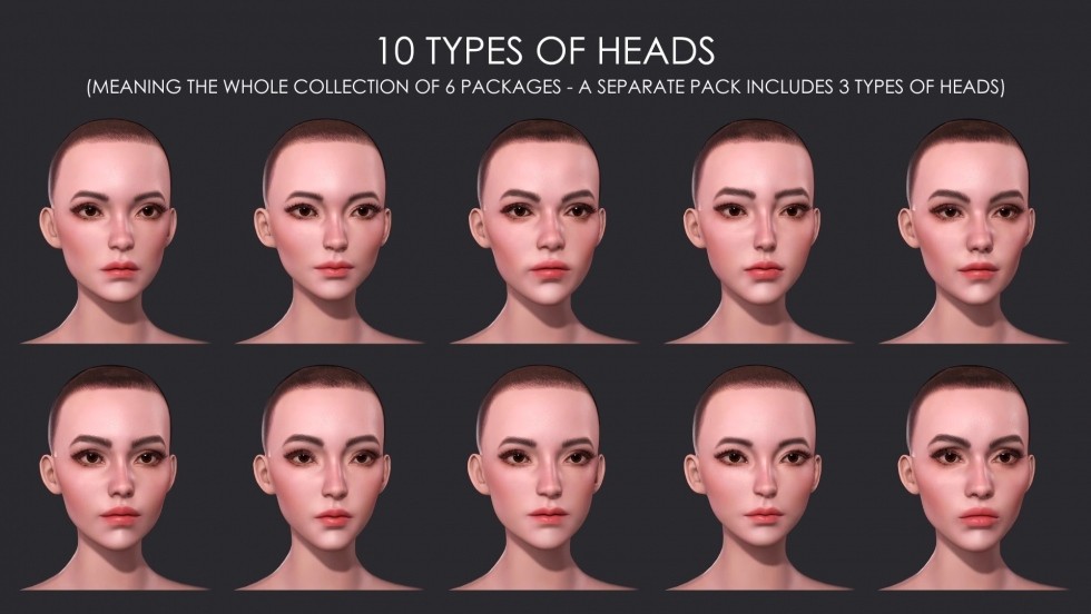 UE4UE5虚幻街头女角色人物模型集合包RPG大逃杀游戏衣服发型皮肤
