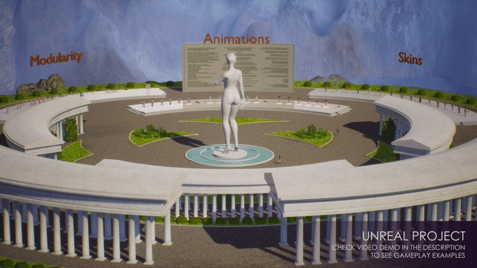 UE4UE5虚幻街头女角色人物模型集合包RPG大逃杀游戏衣服发型皮肤