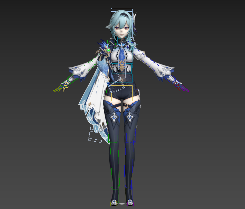 原神优菈模型带绑定
