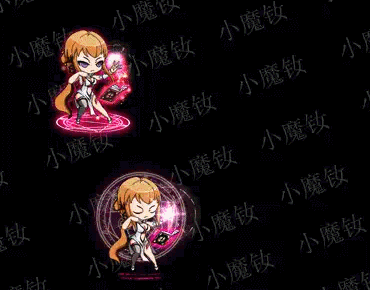 女魔法师攻击特效带源文件