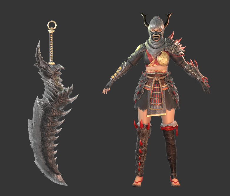 PBR 女战士模型