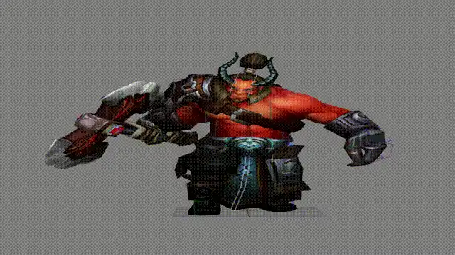 斧王牛魔BIP绑定带出场动画