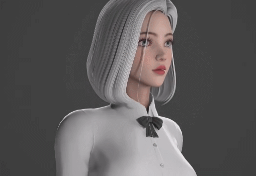UE5虚幻5 Girl 美女角色模型带骨骼动画