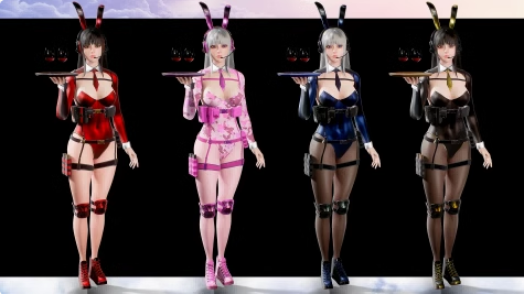 UE4虚幻5 Girl Bunny Military 可爱兔女郎战士角色模型