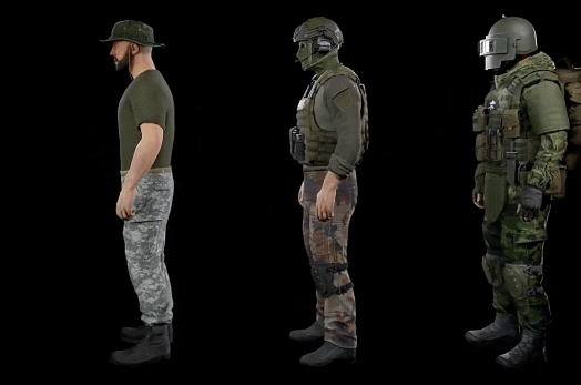 UE4虚幻5 写实军事服装人物模型 