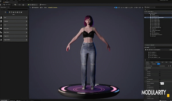 UE4虚幻5 Streetwear Girl 1 Casual Wear Girls Pack 1 街头女孩模型大合集