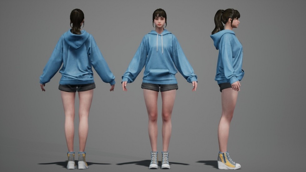 UE4虚幻5 Cute Girl 可爱女孩模型角色