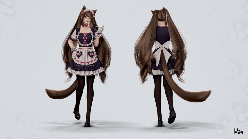 UE4虚幻5 Dress Up Maids 可爱女仆COS美女少女角色模型