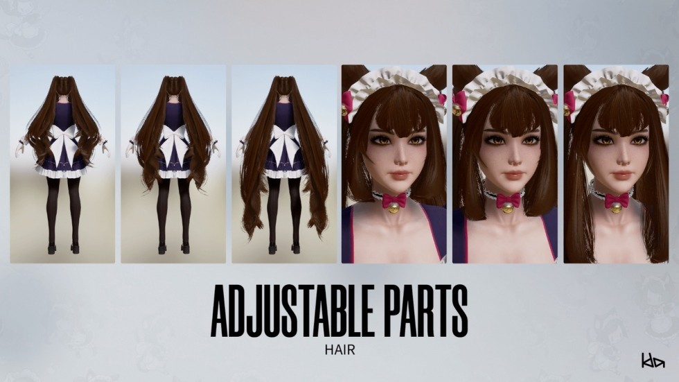 UE4虚幻5 Dress Up Maids 可爱女仆COS美女少女角色模型