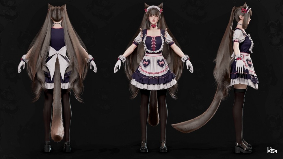 UE4虚幻5 Dress Up Maids 可爱女仆COS美女少女角色模型