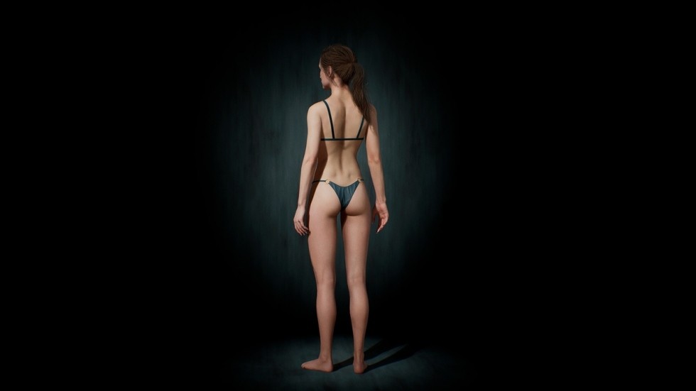 欧洲女性基础角色骨骼绑定