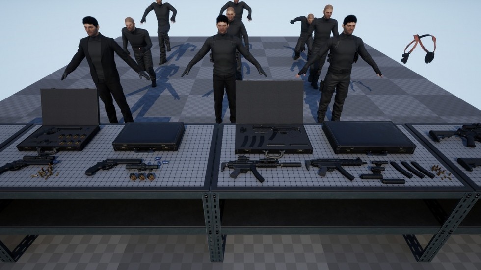 UE4虚幻5 TSam Agent 游戏男性特工角色模型