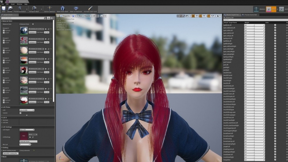 武士刀女孩日本女武士3d模型免费下载