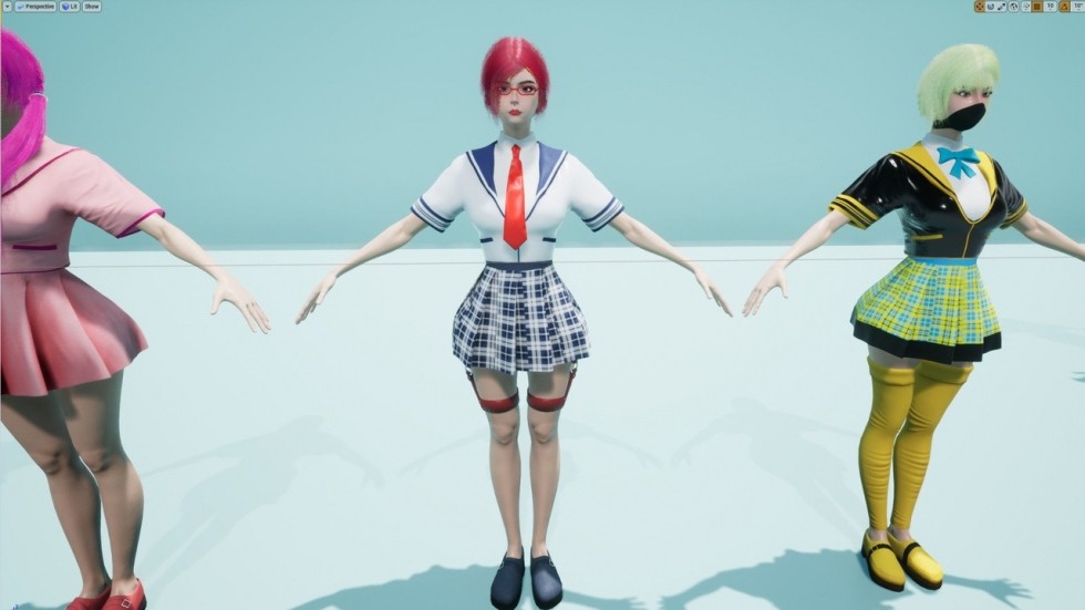  武士刀女孩日本女武士3d模型免费下载