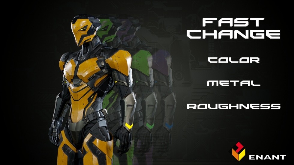 UE4虚幻5 Sci-FI Cyber Robot 01 科幻网络机器人角色模型