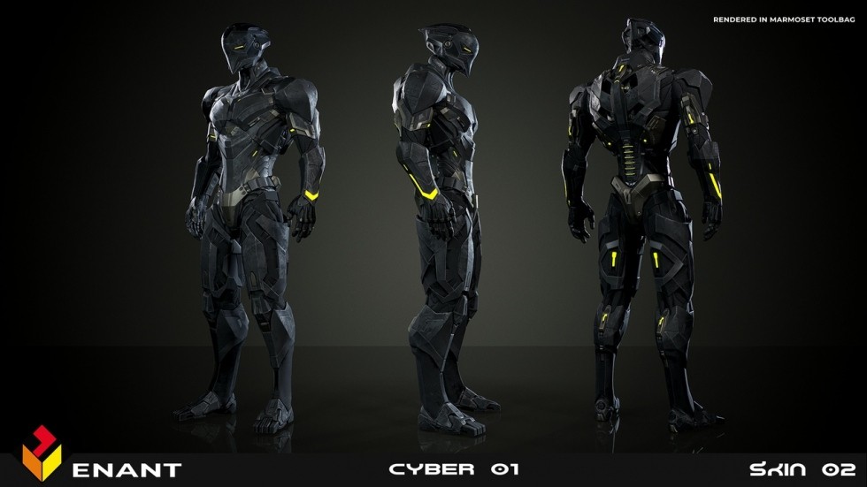 UE4虚幻5 Sci-FI Cyber Robot 01 科幻网络机器人角色模型