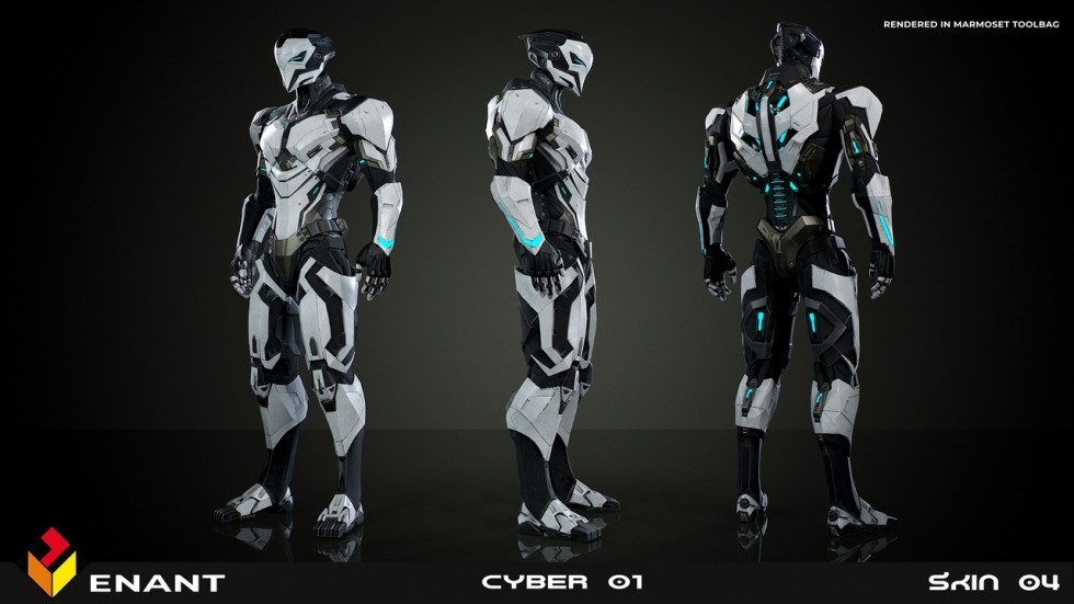 UE4虚幻5 Sci-FI Cyber Robot 01 科幻网络机器人角色模型
