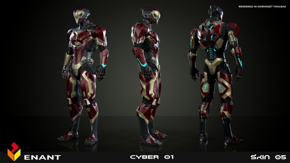 UE4虚幻5 Sci-FI Cyber Robot 01 科幻网络机器人角色模型