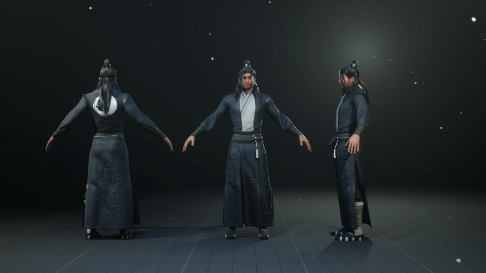 少林僧武林丐帮英雄角色人物模型