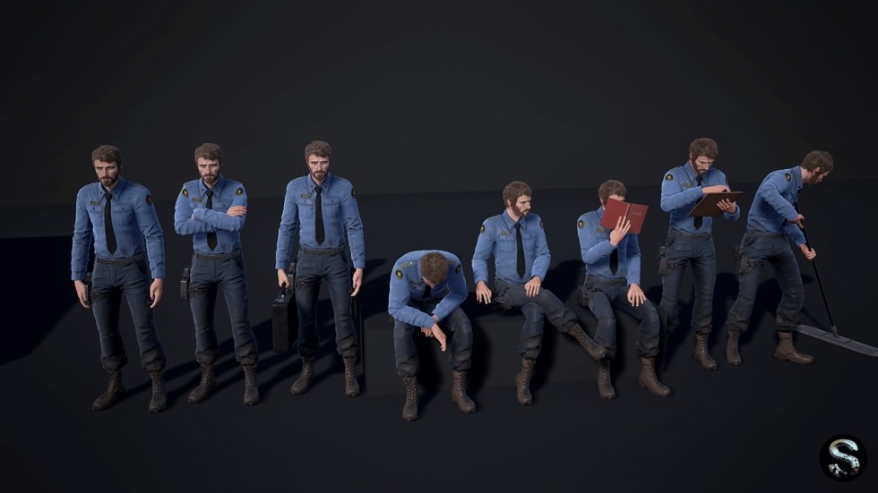 UE4虚幻5 Personnel 人物角色套装制服职员角色模型