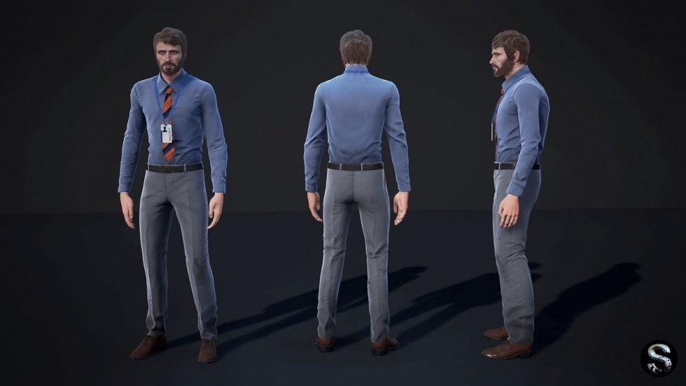 UE4虚幻5 Personnel 人物角色套装制服职员角色模型
