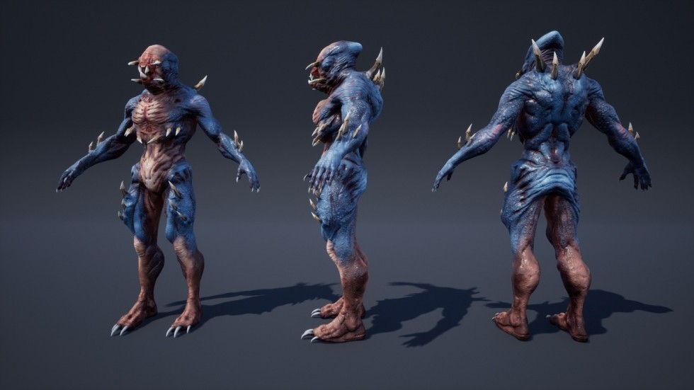 UE4虚幻5 Humanoids Monsters Pack 科幻怪物角色动画模型
