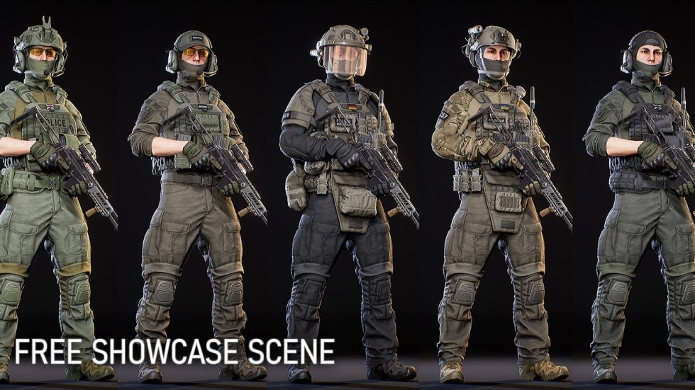 UE5虚幻4 写实士兵角色军事人物模型 