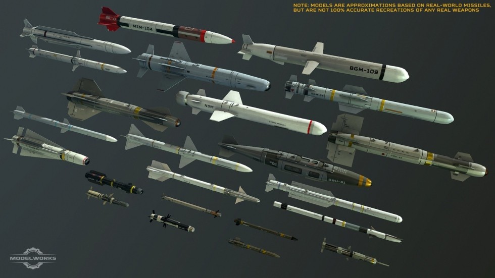UE4虚幻5 Combat Missile Pack 作战导弹动画模型