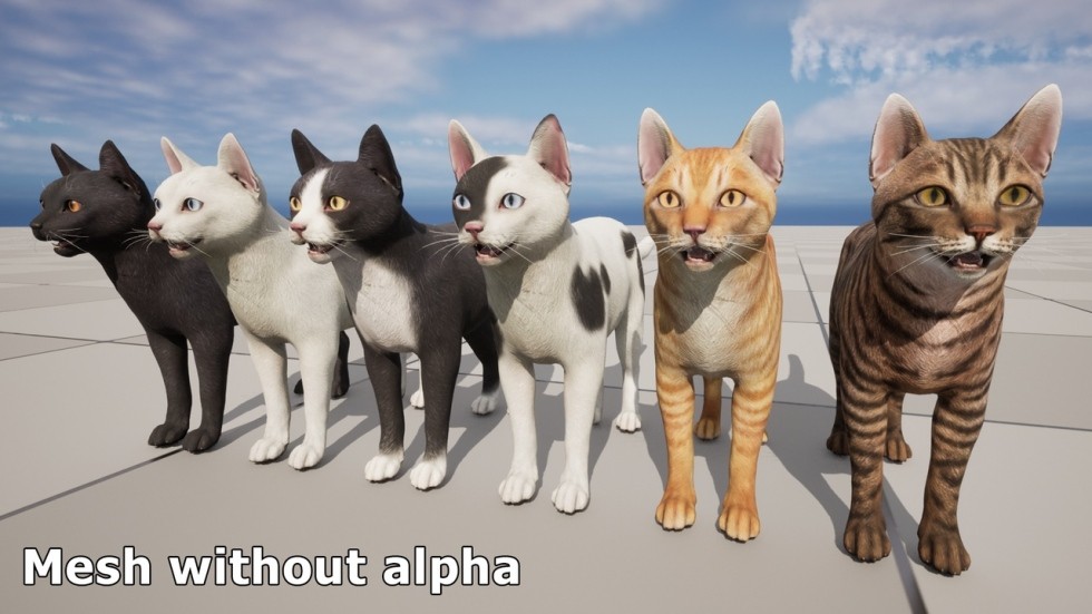 UE4虚幻5 Cats Pack 小猫猫咪角色模型带动画