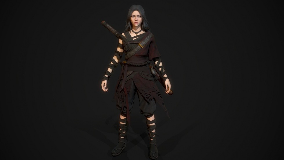 ae Shinobi 忍者人物角色模型