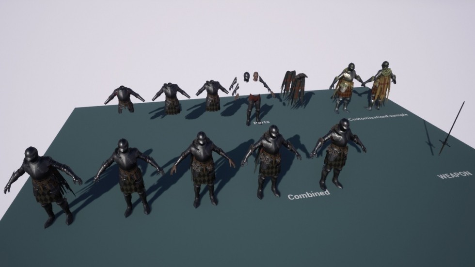 UE4虚幻5 Gothic Knight 披风骑士人物角色模型