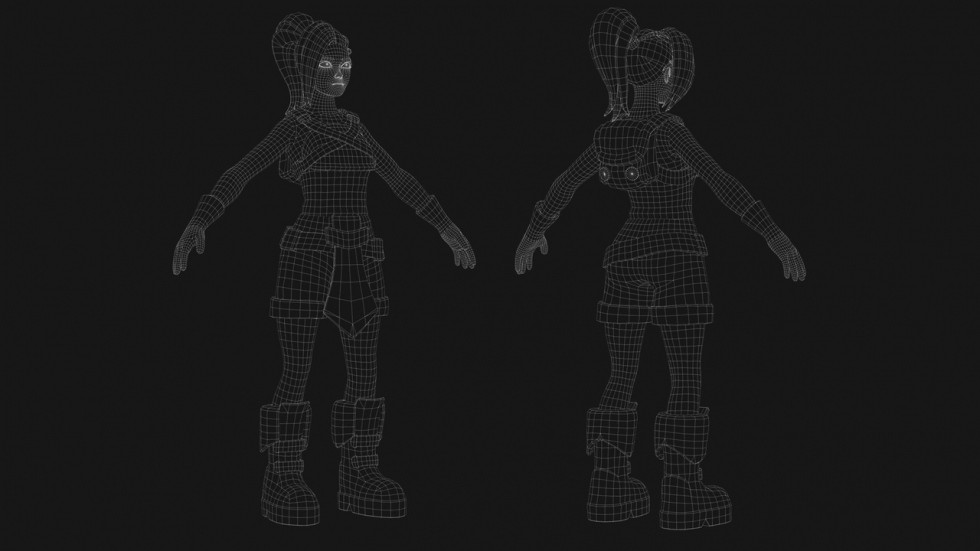 UE4虚幻5 Novice Girl 游戏女孩模型
