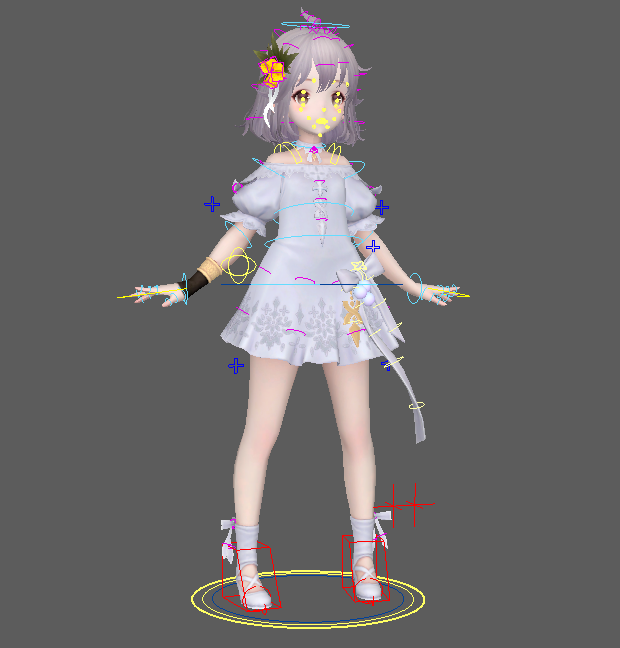 可爱女孩maya绑定