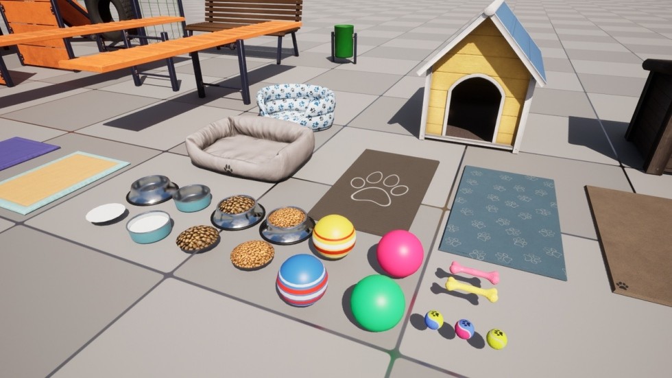 UE4虚幻5 Dogs Big pack 各个品种柯基牧羊犬八哥狗狗动物角色模型