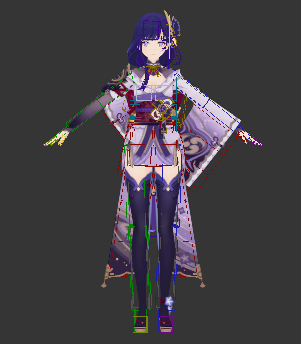 原神雷电将军3DMAX绑定模型