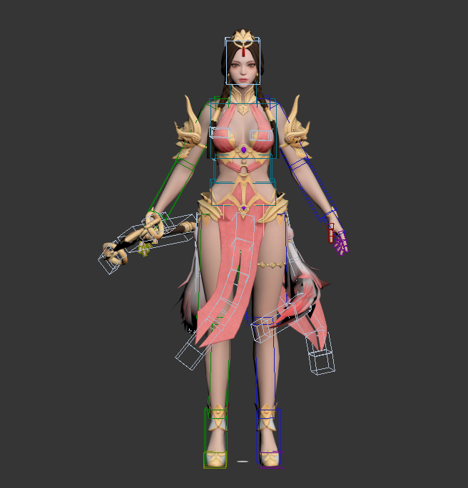 三国女法师动画模型