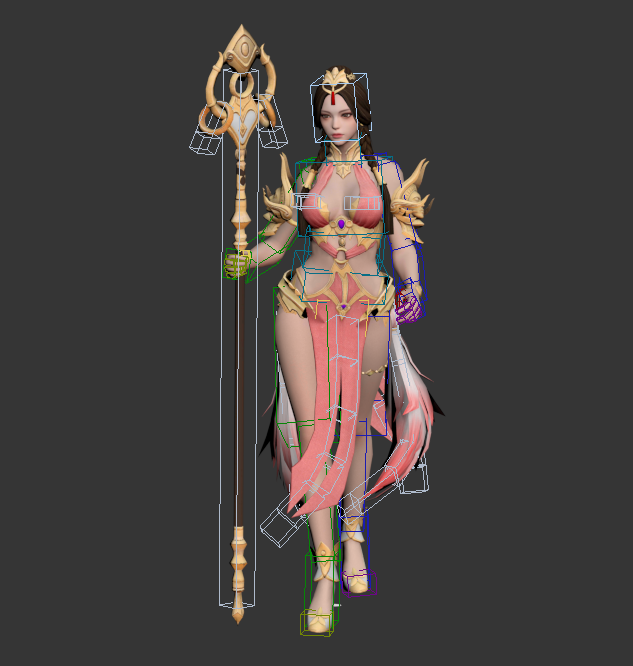 三国女法师动画模型