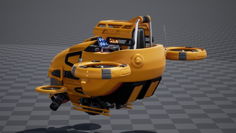 UE4虚幻5 Sci Fi Aircraft 科幻科技驾驶器飞行器模型