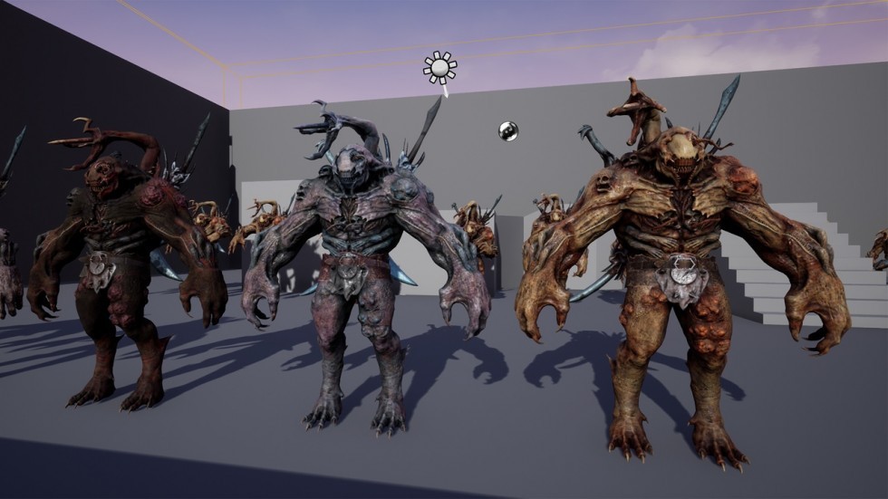 UE4虚幻5 Mutant Monster 10 游戏低多边形变种怪物角色带动画