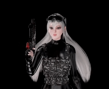 UE4虚幻5 Military Girl 可爱军事风格漂亮女孩角色模型