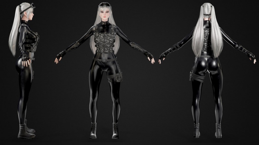 UE4虚幻5 Military Girl 可爱军事风格漂亮女孩角色模型